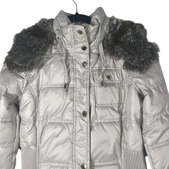 Laundry By Design Faux Fur Hooded Puffer Parka Jacket Size S - Picture 4 of 14